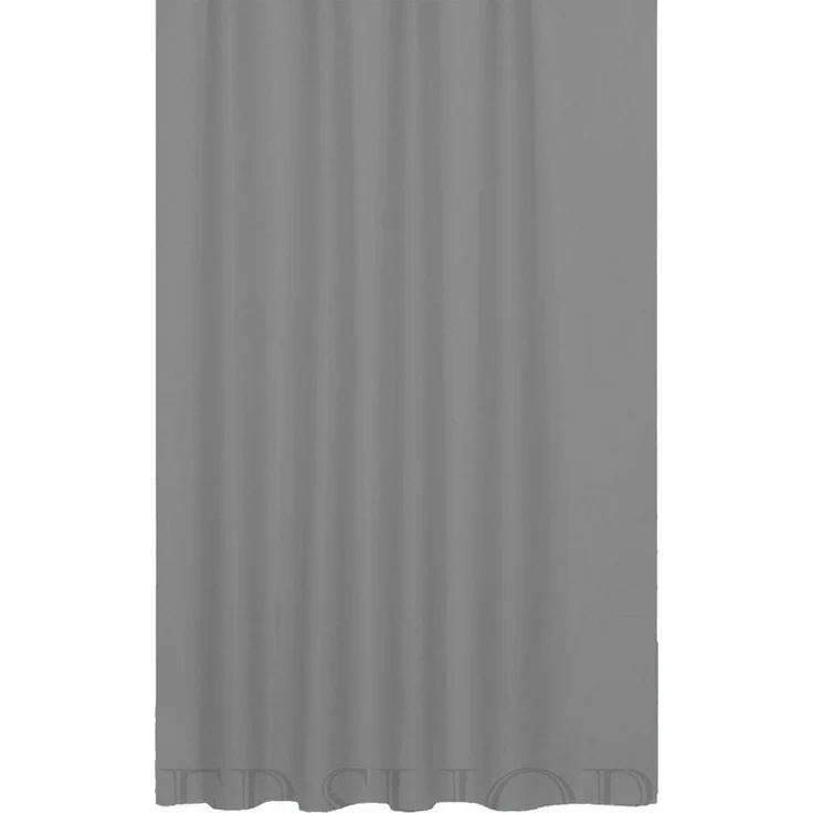 Ekershop Duschvorhang Textil Uni Farben Weiß Schwarz Rot Grau Breite 120 cm für Duschstange Breite 120 cm (inkl. Ringe), Höhe 200 cm, wasserabweisend, waschbar, bügelbar
