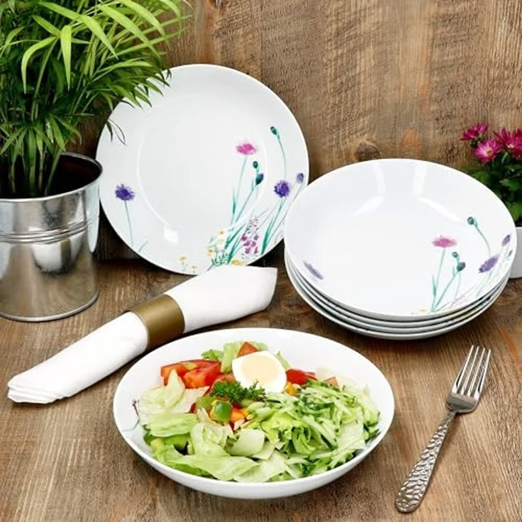 MamboCat Suppenteller 6er Set Marie Suppenteller 400ml Porzellan 6 Personen tiefe Teller – Bild 5