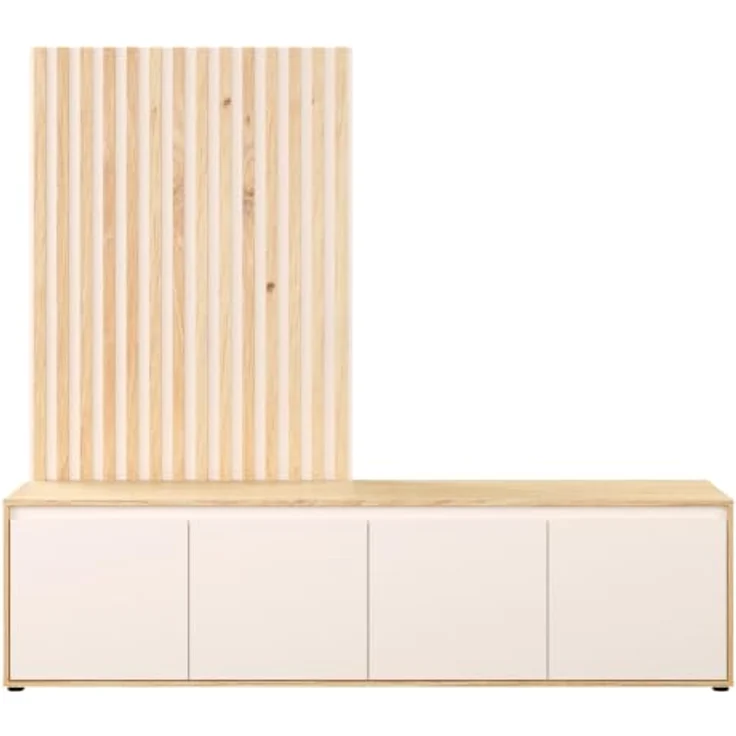 Forte Wohnwand SKELPE - Wohnzimmer in Artisan Eiche (D78)-Sand (U60) – Bild 4