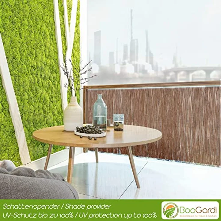 BOOGARDI Weidenmatte - 20 Größen - Weidenzaun 80 cm hoch x 300 cm lang - Sichtschutzmatte Balkonverkleidung Gartenzaun Sichtschutz Zaun Garten Balkon Sichtschutzzaun Holz Weide – Bild 9