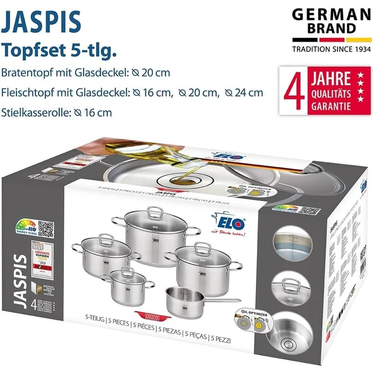 ELO Topfset Top Collection Edelstahl 5 teilig – Bild 2