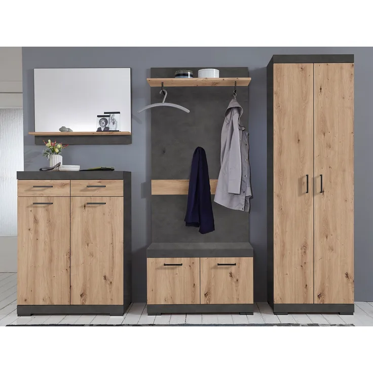 Garderoben-Set >Birkenhead< in Matera - 240x195x35cm (BxHxT)