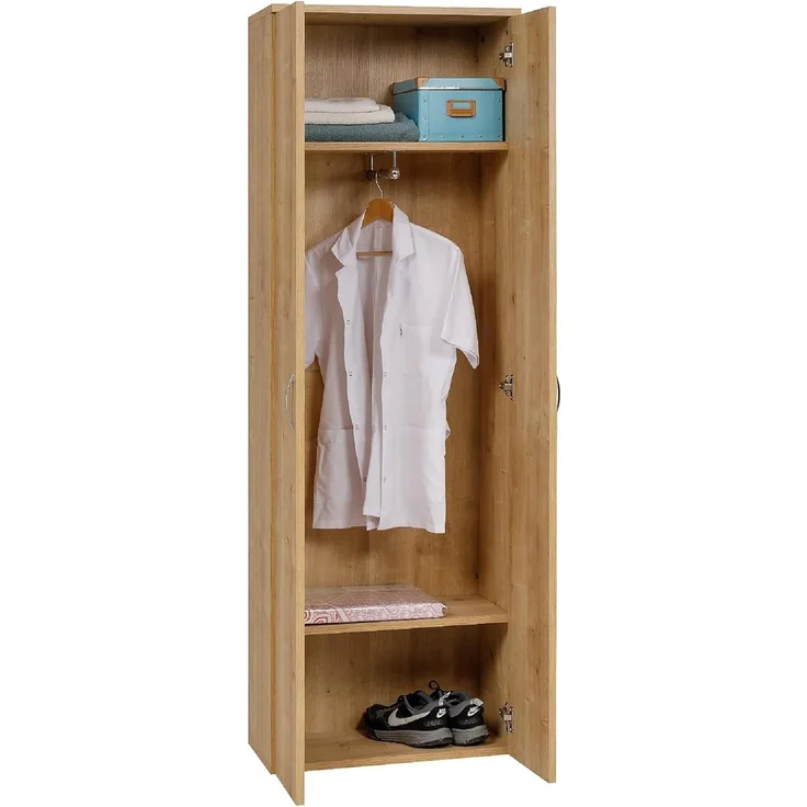 Kleiderschrank, Saphir Eiche Dekor, 60x180x34 cm – Bild 7