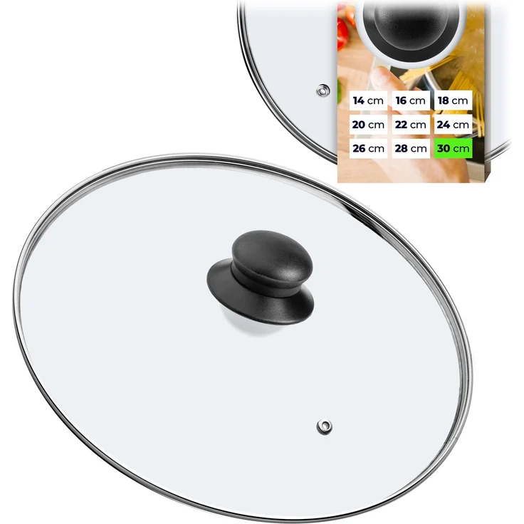 KADAX Glasdeckel für Topf und Bratpfanne 28 cm + 30 cm – Bild 5