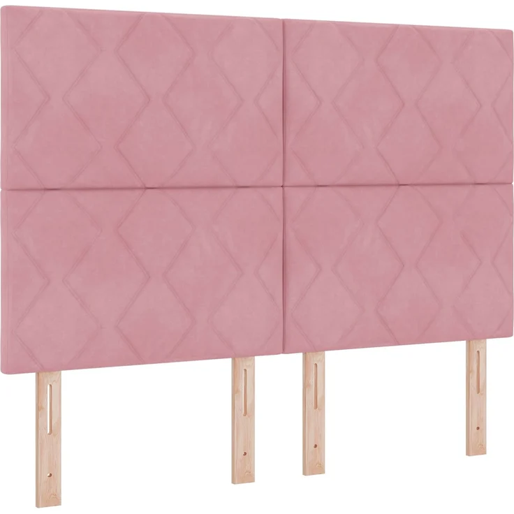 vidaXL Ottoman Bett mit Matratze mit Kopfteil Rosa 160 x 200 cm Samt 3457808 – Bild 4
