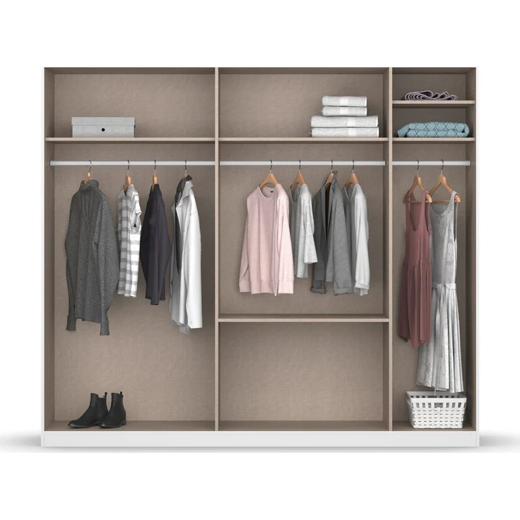 OTTO home Drehtürenschrank Kleiderschrank Schrank Garderobe Wäscheschrank CHALLENGER (Breiten 181/226 cm, Höhen 197/210 cm) mit Spiegeltüren und geräumigen Schubladen MADE IN GERMANY – Bild 3