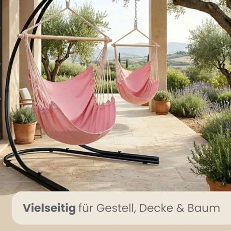XXL Hängesessel Relaxsessel 185x130cm bis 150kg in Rosa – Bild 7