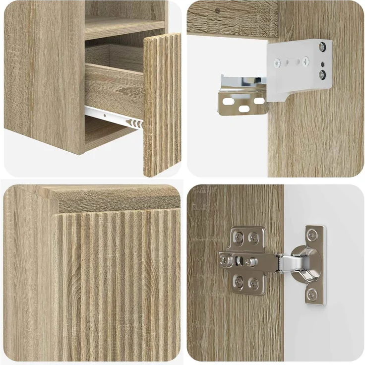 vidaXL Badezimmerschrank-Set 5 stk. Sonoma-Eiche 129 x 35 x 80 cm 3405985 – Bild 8