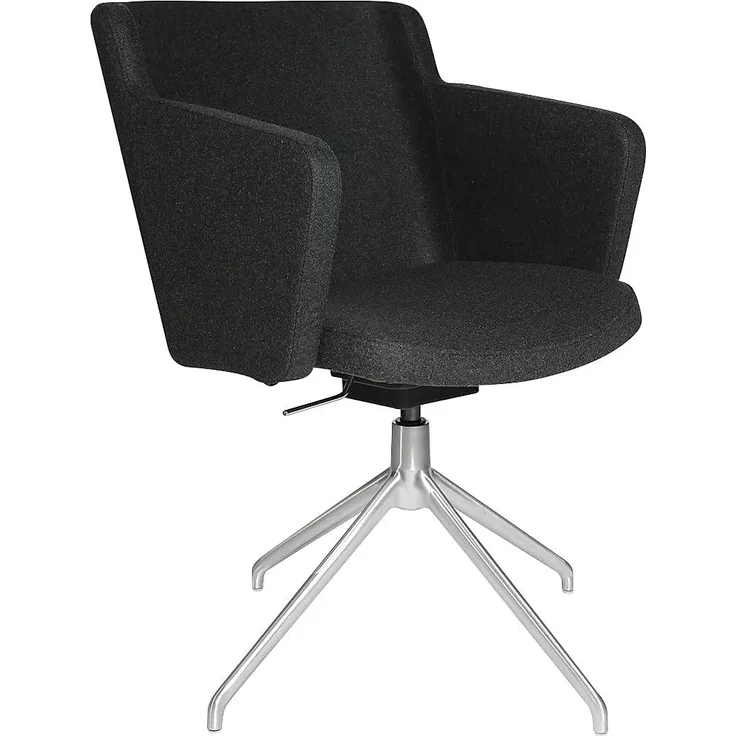 TOPSTAR | Besuchersessel SFH | 3D-Sitzgelenk und Aluminium-Fußkreuz | anthrazit