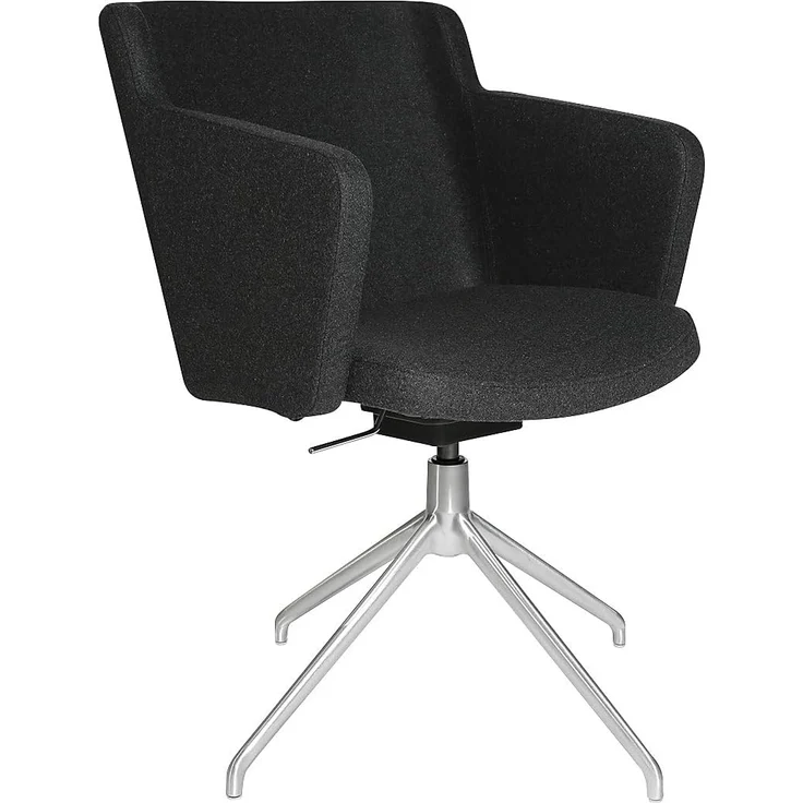 TOPSTAR | Besuchersessel SFH | 3D-Sitzgelenk und Aluminium-Fußkreuz | anthrazit