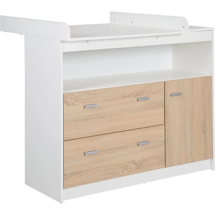 roba Wickelkommode 'Gabriella' - inkl. Wickelansatz - 2 Schubladen - Wickelhöhe 90 cm - Weiß – Bild 1