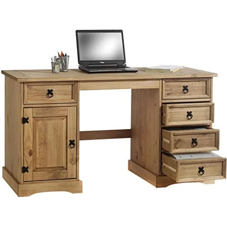 IDIMEX Schreibtisch TEQUILA, Schreibtisch Computertisch PC Tisch im Mexico Stil Kiefer Pinie Mexiko – Bild 5