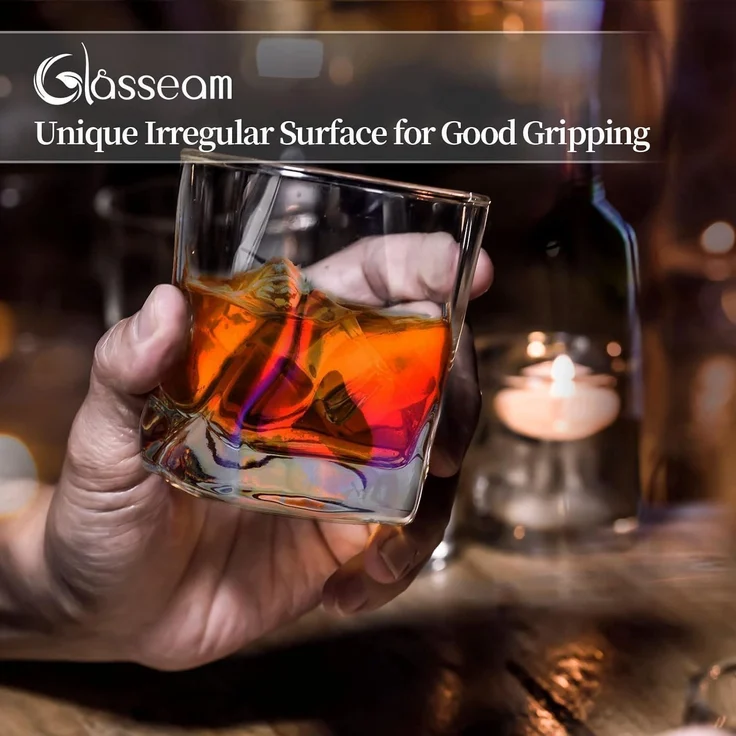 Whiskey Gläser Set 2 Stück Edel Rum Tumbler Weingläser ohne Stiel Männer Papa – Bild 4