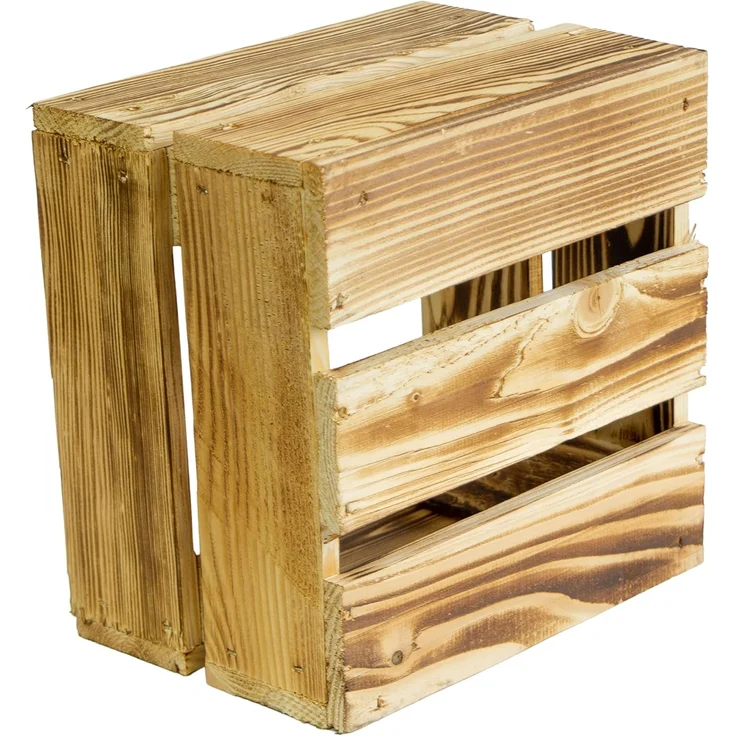 Kistenkolli Altes Land Allzweckkiste 3 x Schuhschrank Schuhregal aus geflammten Holzkisten Schuhablage für (Spar-Set) – Bild 7