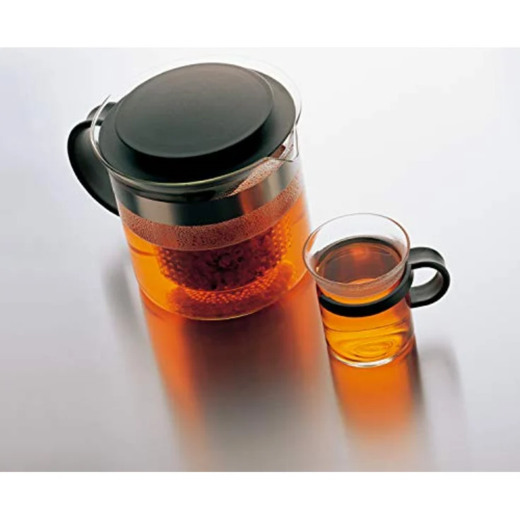 Bodum Teebereiter bistroNouveau (Kunststoff Teesieb, Hitzebeständiges Glas, 1,5 liters) schwarz – Bild 6