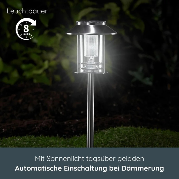MeLiTec LED Solarleuchte Solar-Gartenleuchte, SO26, Prag, nein – Bild 3