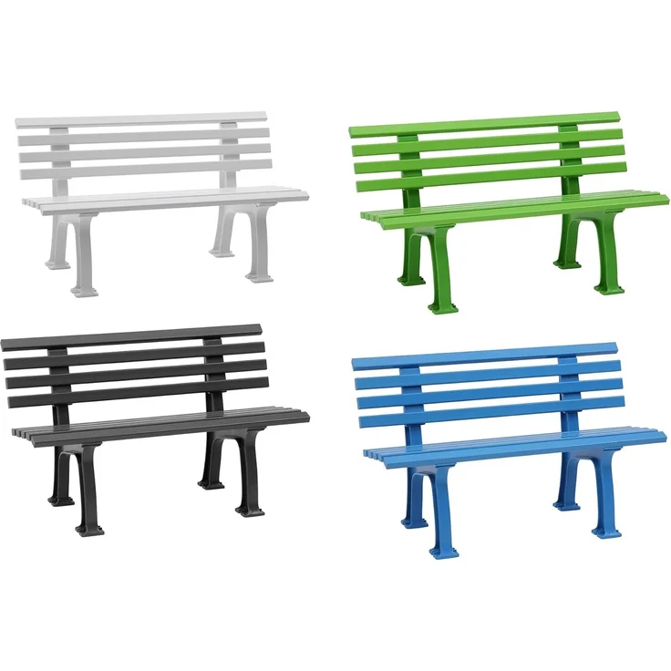Blome 'Ibiza' Parkbank, 2-Sitzer, Kunststoff, Braun, 75 x 55 x 120 cm – Bild 3