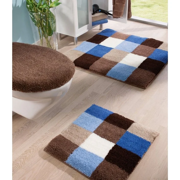 Erwin Müller Badematte Badematte "Kreta", Höhe 20 mm, eckig, Karo – Bild 2