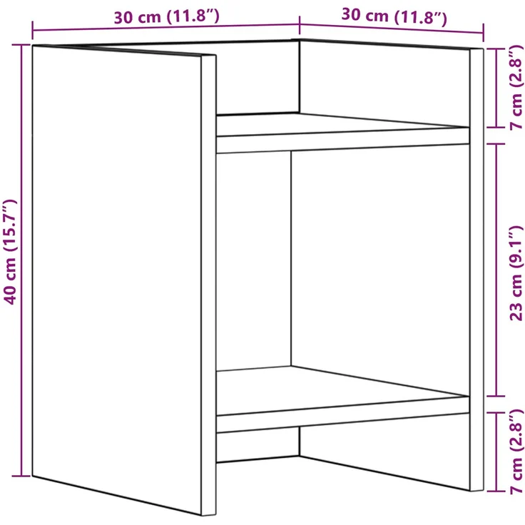 vidaXL Pflanzenständer 2 stk. Weiß 30 x 30 x 40 cm Holzwerkstoff 899611 – Bild 11