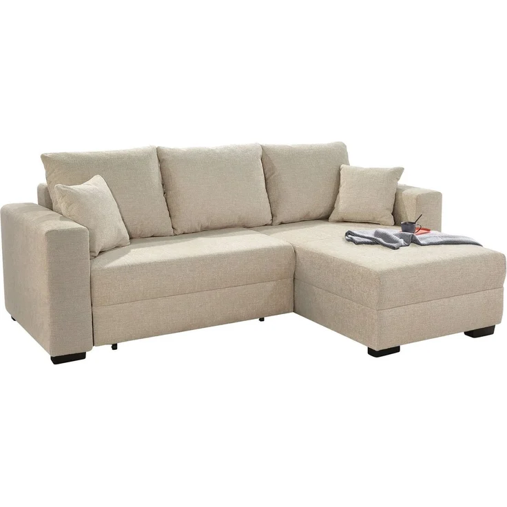 Jockenhöfer Gruppe Ecksofa Elmau L-Form, B: 235 cm, mit Bettfunktion, Bettkasten & 2 Zierkissen – Bild 2