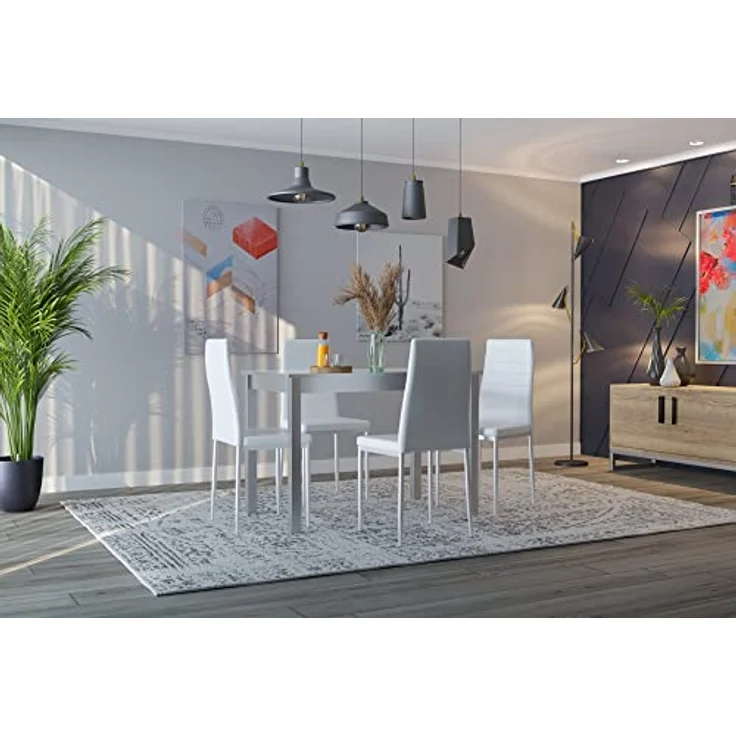 ASTIMESA Küchentisch, Metall, Weiß, 80x40 cm – Bild 3