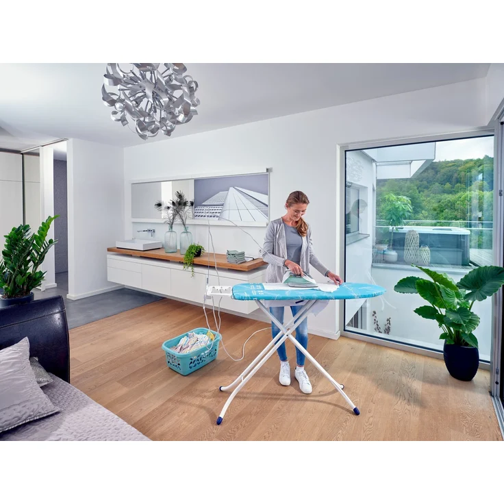 Leifheit 'AirBoard Compact M Plus' Bügeltisch, Kunststoff, weiß/türkis – Bild 8