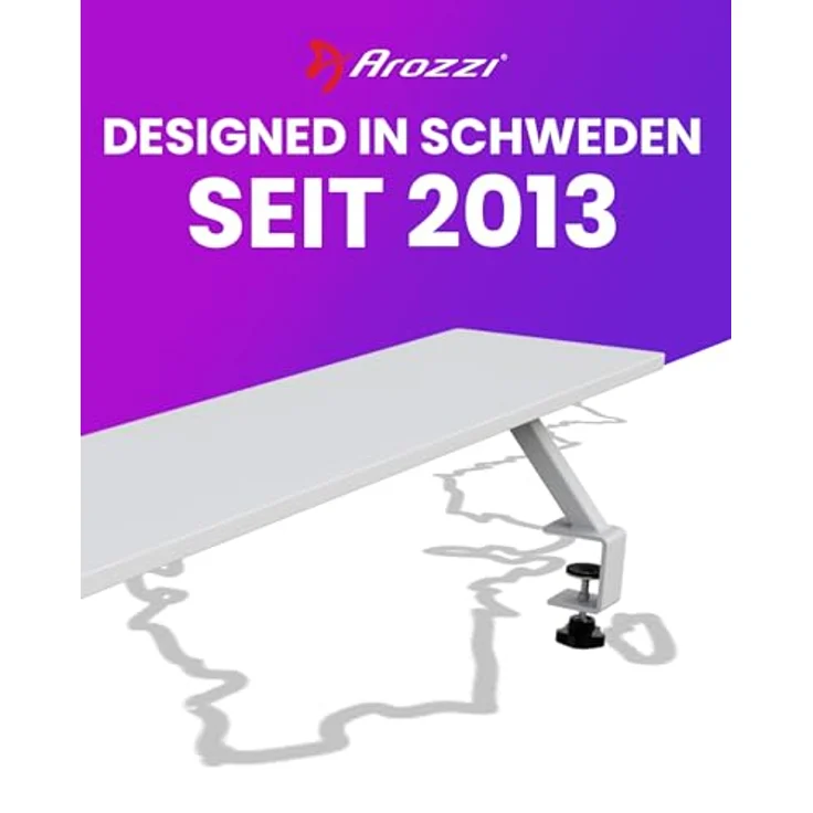 Arozzi Arena Desk Riser Large - White Monitorerhöhung mit ergonomischem Design, 111 cm, 15 cm Höhe – Bild 7