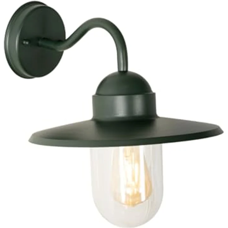 Qazqa Kansas I, Moderne Außen Wandleuchte dunkelgrün, IP44, Stahl rund, LED geeignet E27 – Bild 5