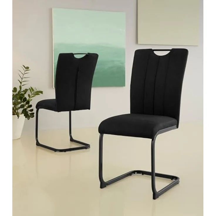 Home affaire Freischwinger Napoli (Set, 4 St), Vintage-Mikrofaser Bezug, Belastbarkeit bis 130kg, im 2er oder 4er Set – Bild 2