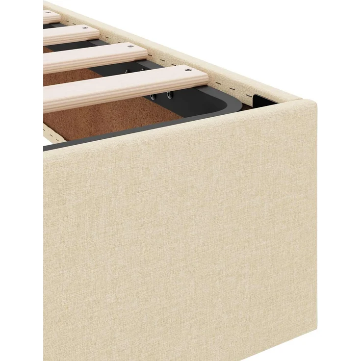 vidaXL Ottoman Bettgestell mit Speicher Creme 90 x 190 cm Stoff 3442794 – Bild 10