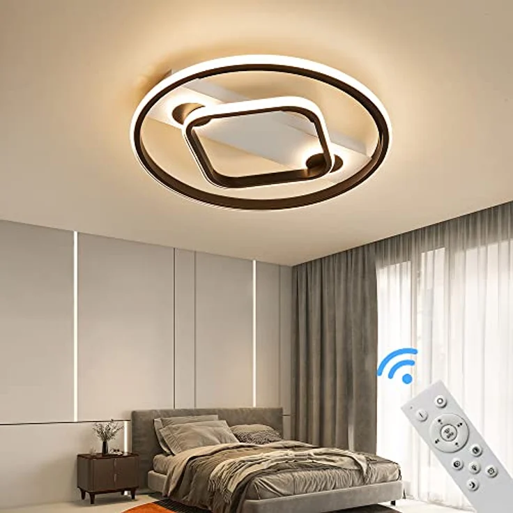 Euroton LED Deckenleuchte LED Deckenleuchte Fernbedienung Lichtfarbe einstellbar dimmbar Lampe, LED fest integriert, Deckenleuchte mit Fernbedienung Helligkeit: Dunkel-Hell, 10%-100% dimmbar. Lichtfarbe: kaltweiß-neutalweiß -warmweiß, 7000k-3000k stufe... – Bild 4