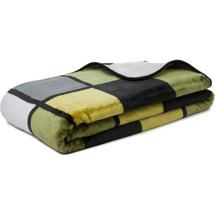 Gözze - Weiche Kuscheldecke, Cashmere Feeling, Hohes Stoffgewicht 500 g/m², Antigua, 150x200 cm - Grün/Anthrazit/Weiß – Bild 5