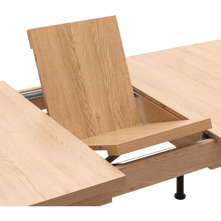 Calicosy Ausziehbarer Tisch von 160 bis 198 cm, Dekor Eiche und Schwarz - NALA - Helles Holz – Bild 7