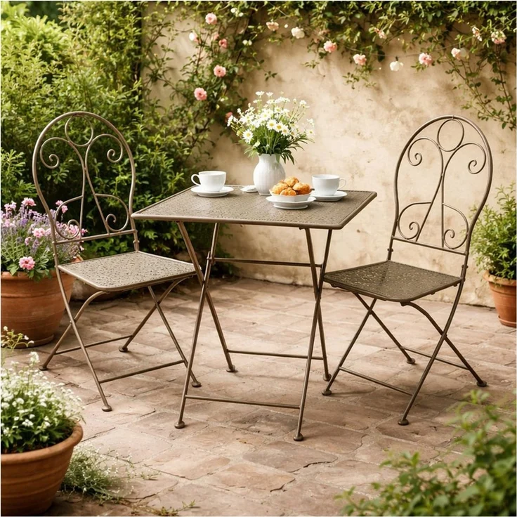 HTI-Living Gartenstuhl Gartenstuhl 2er-Set Solea Khakigrün (Set, 2 St) – Bild 4