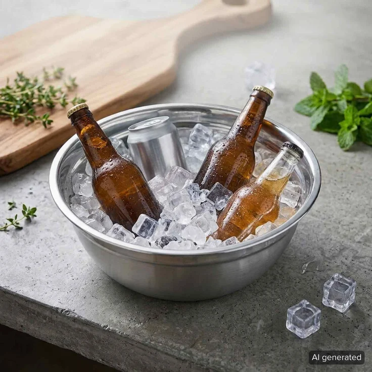 COOTAB Cooler Table Edelstahl Bierkühler 5 Liter – Bild 2