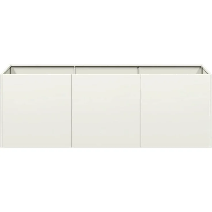 vidaXL Pflanzkübel Weiß 120x40x40 cm Kaltgewalzter Stahl 860676 – Bild 3