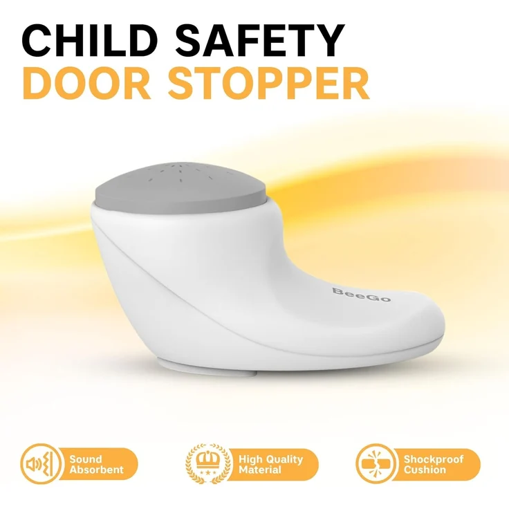 BeeGo Finger Klemmschutz für Türen - Klemmschutz Kindersicherung Tür - Türstopper - Verhindert das Zuschlagen von Türen, Kindersicherung Selbstklebend (2er Pack) – Bild 2