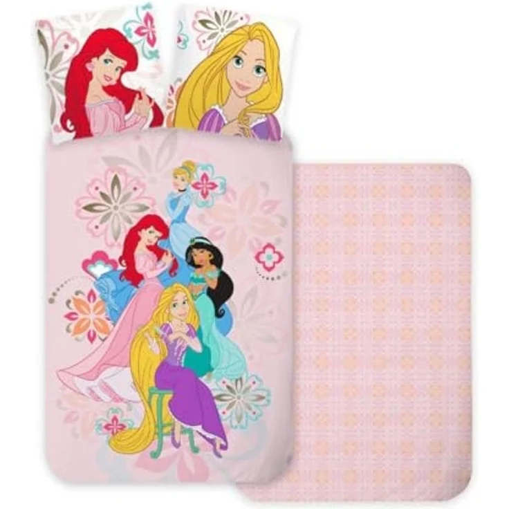 Disney Kinderbettwäsche Disney Prinzessin Rapunzel Cinderella Kinderbettwäsche 100x135 cm, Renforcé, 2 teilig – Bild 1
