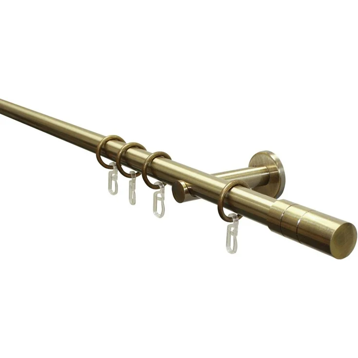 GARDINIA Gardinenstange Set Metall, Ø 20 mm, 1-läufig, Fixmaß, mit Bohren, verschraubt, Metall, 1-Lauf – Bild 5