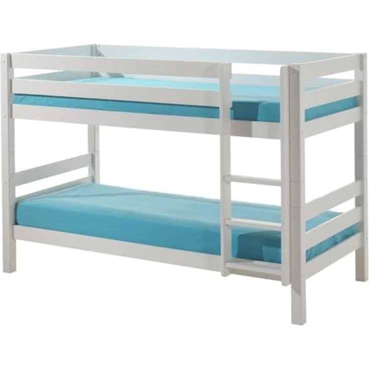 Vipack 'Pino' Etagenbett 90x200 cm, weiß, Kiefer massiv – Bild 1