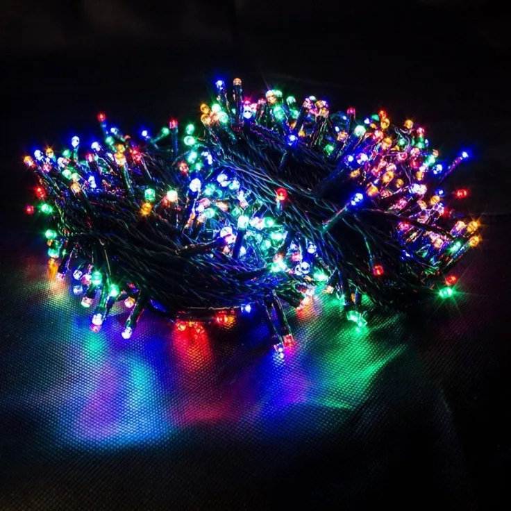 600er LED Lichterkette Außen Innen Partylicht Weihnachtslichterkette multicolor