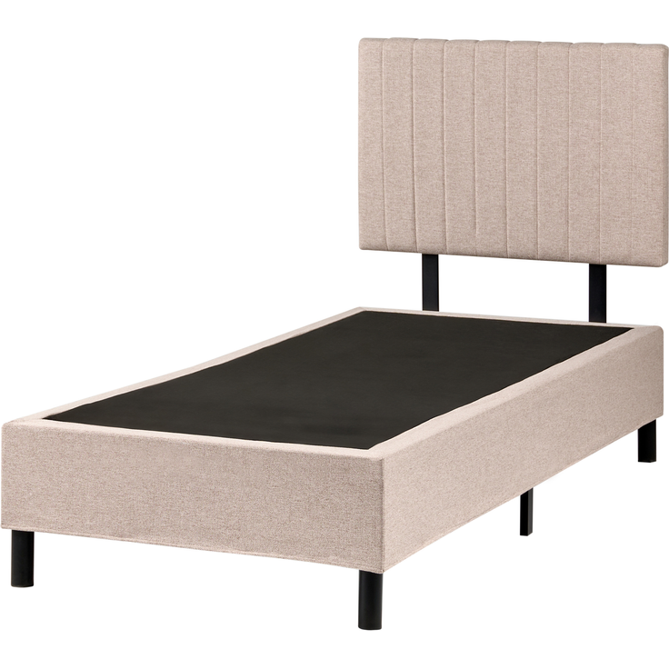 Boxspringbett Stoff COUNTESS 90x200 cm Beige – Bild 6