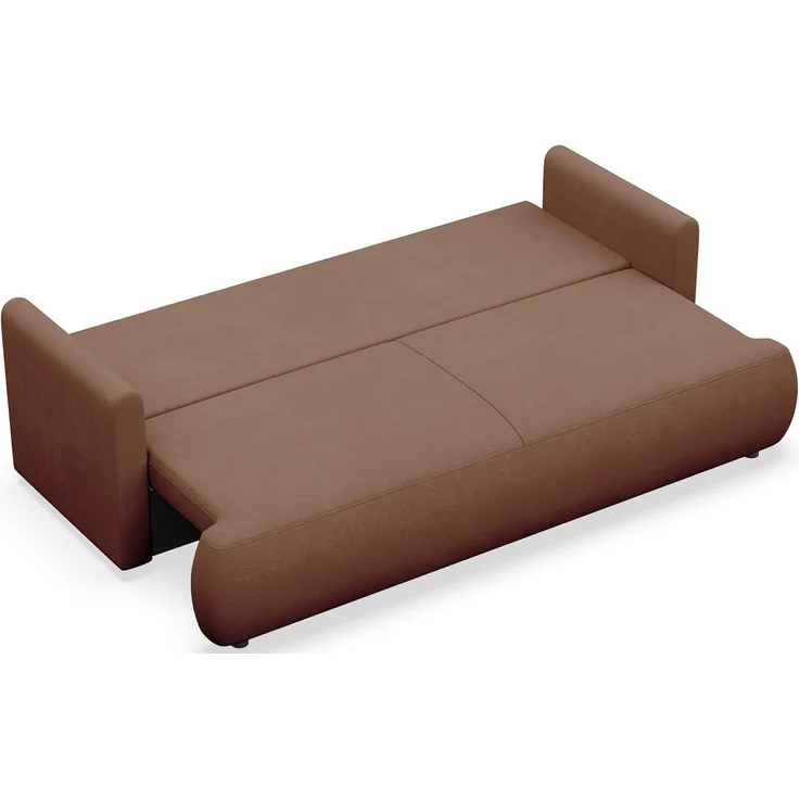 Selsey 'Ovo Mini' 3-Sitzer Schlafsofa mit Bettkasten, Kupfer, Chenille Easy Clean – Bild 4