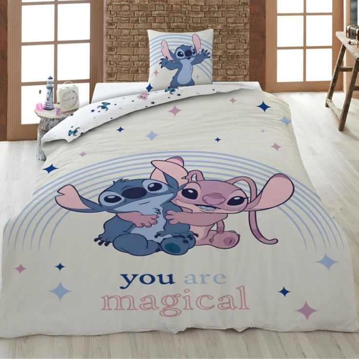 Lilo & Stitch Baumwoll-Mix Bettwäsche für Kinder 140 × 200 cm mit Kissenbezug 65 × 65 cm – Bild 2