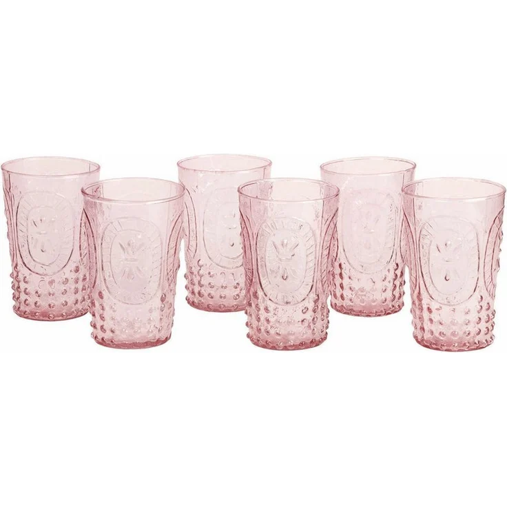 Mirabeau Glas Glas 6er Set Fleury rosa, Glas – Bild 5