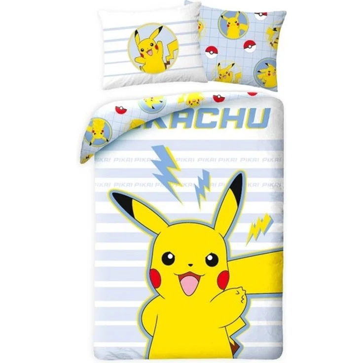 POKÉMON Bettwäsche Pokemon Wende Bettwäsche Set Pikachu Kopfkissen 135/140x200cm, Renforcé, 2 teilig, 100% Baumwolle – Bild 4