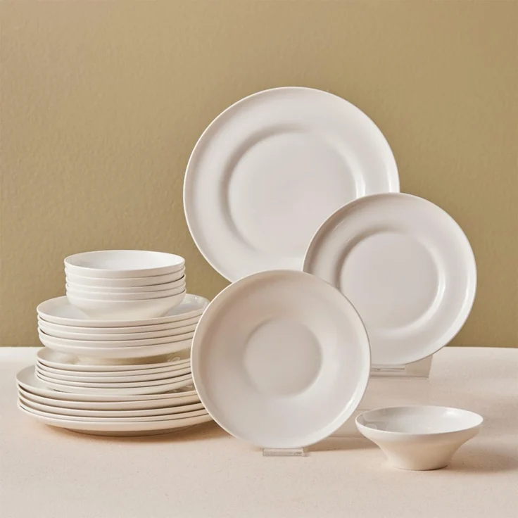 Karaca Geschirr-Set Karaca Streamline Remi 18-tlg Bone China Geschirrset für 6 Personen – Bild 1
