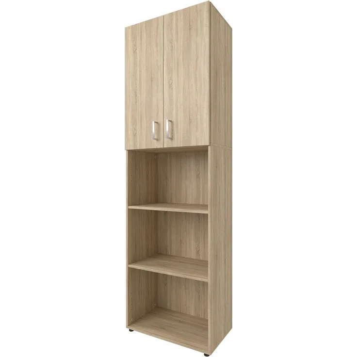 Aktenschrank >Trio< in Sonoma-Eiche - 57x190x34,5cm (BxHxT)