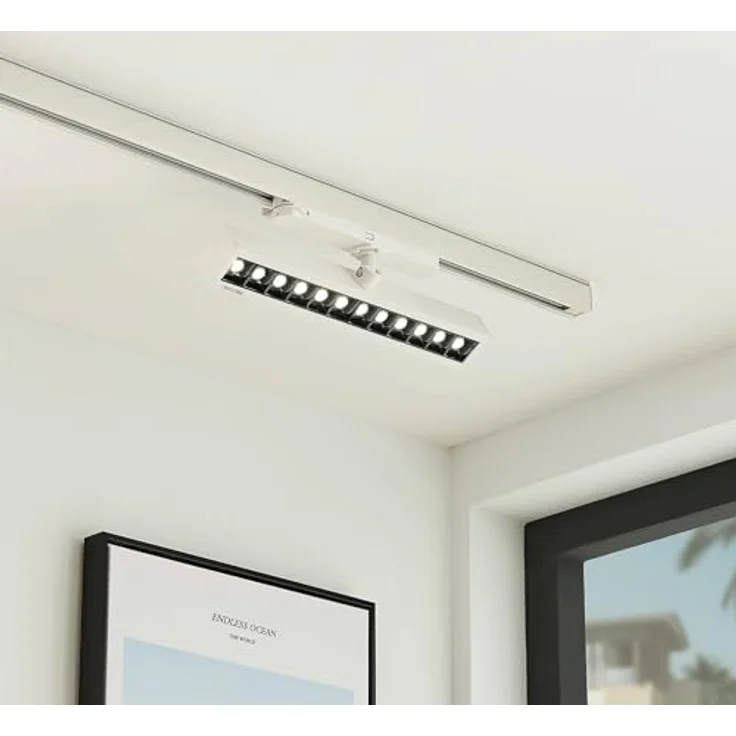 Arcchio LED Stromschienenstrahler Millay, 1 flammig, moderne Arbeitszimmerleuchte in Weiß aus Aluminium – Bild 3