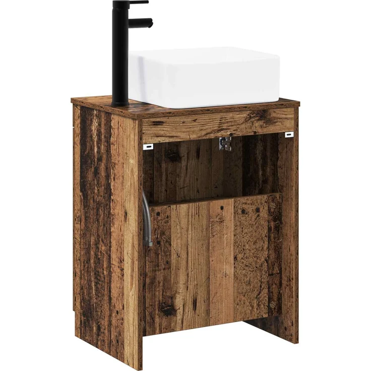 vidaXL Waschbeckenschrank Altholz 54 x 41 x 100 cm Holzwerkstoff 3404238 – Bild 7